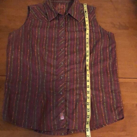 Twenty X Tailored fit Western Sleeveless Blouse Woman Size Large Westerncore - Picture 6 of 6